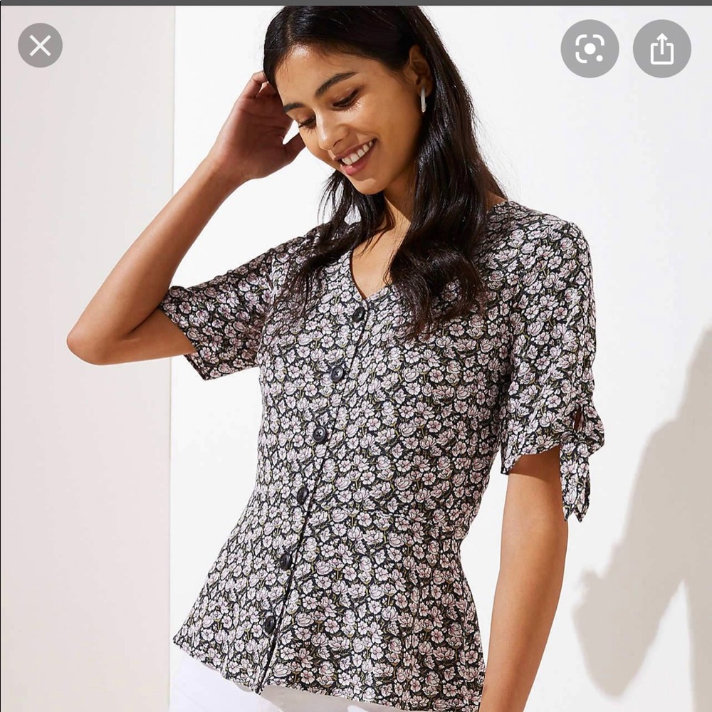 Floral peplum Blouse